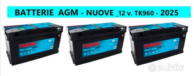 3 BATTERIE TUDOR 5 mesi2025 12 V AGM Modello TK950