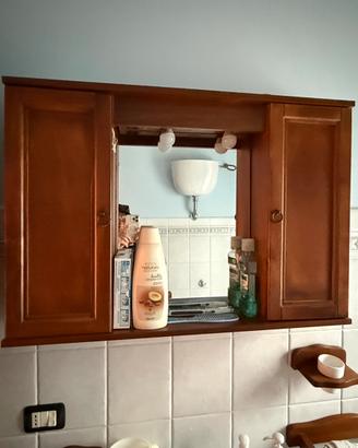 SPECCHIERA, 2 ANTE CONTENITORE, 92X16XH63 CM