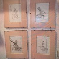 Stampe giapponesi raffiguranti scene con  samurai