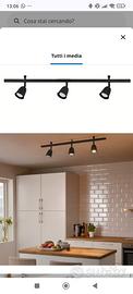 lampadario a binario soffitto 3 faretti