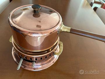 Pentola per fonduta in rame