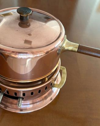 Pentola per fonduta in rame