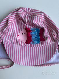 Cappellino mare bimba piccola protezione raggi UV