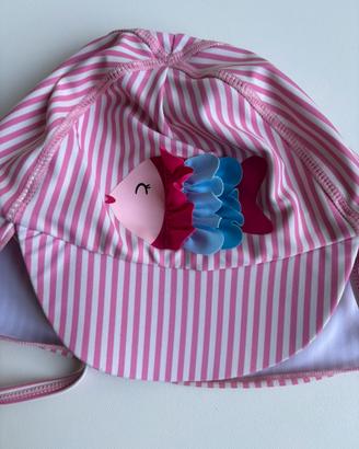 Cappellino mare bimba piccola protezione raggi UV
