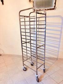 Carrello porta teglie Forcar in acciaio