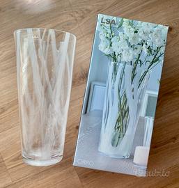 Vaso design in vetro LSA Cirro altezza 40cm