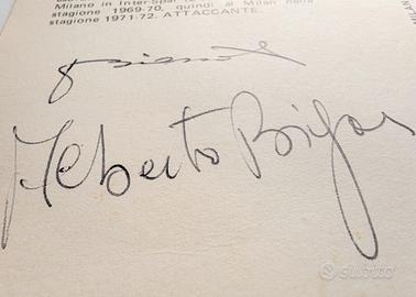 Cartolina Autografata Alberto Bigon - Milan