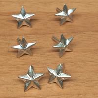 Lotto 6 stellette militari argento zigrinate