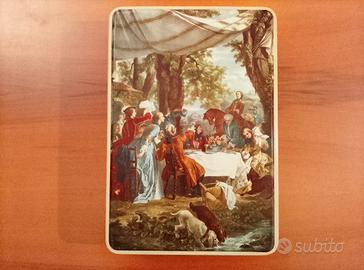 Antica scatola in latta biscotti Lazzaroni