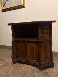 Mobile angoalre in legno stile classico porta TV