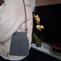 pochette fatta a mano,portacell, borsa uncinetto