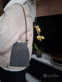 pochette fatta a mano,portacell, borsa uncinetto