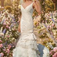 Abito da sposa in seta Pronovias tg 42. Completo.