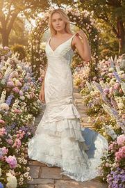 Abito da sposa in seta Pronovias tg 42. Completo.