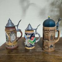 Boccali in ceramica coperchio in peltro