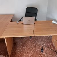 Scrivania ad L, effetto ciliegio