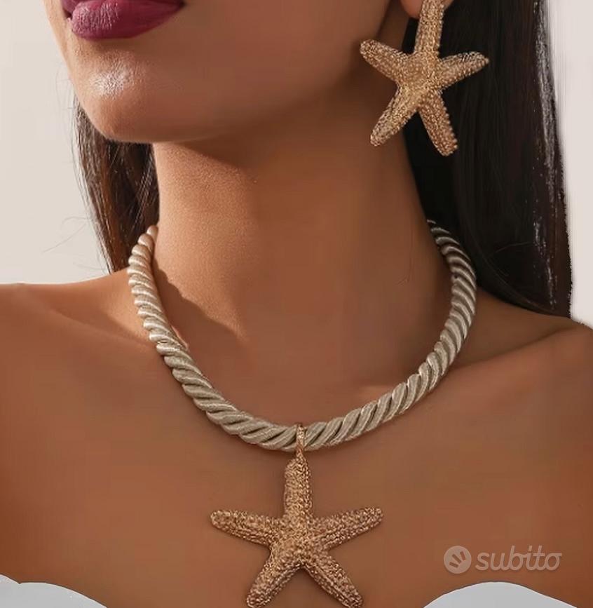 Nuova collana da spiaggia in acciaio inossidabile con ciondolo a conchiglia impe