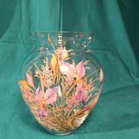 Vaso artistico Bohemia decorato a mano 