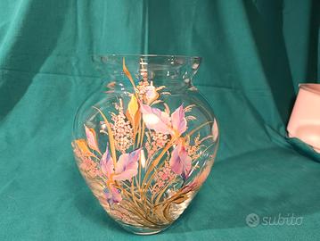 Vaso artistico Bohemia decorato a mano 