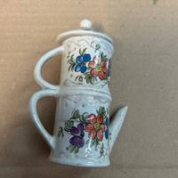 Capodimonte soprammobile caffettiera vintage