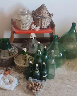 Damigiane per vino etc.