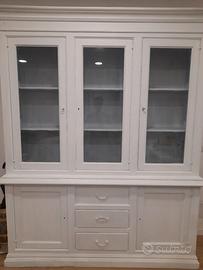 cristalliera/vetrina 3 ante shabby chic