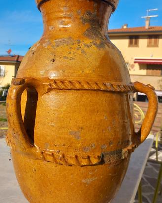 Antico vaso giara orcio capasone terracotta