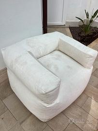 Poltrona da esterno bianca sforderabile