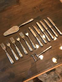 Set servizio da dolce in Argento "bagnato"