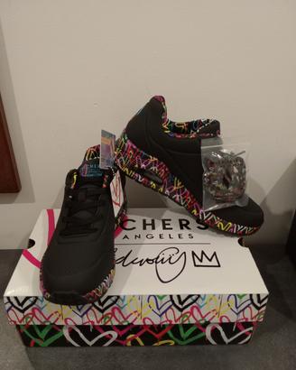 Skechers scarpe da ginnastica donna nere