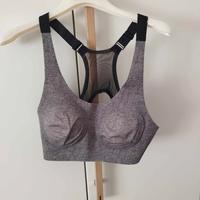Top reggiseno sportivo Domyos grigio melange Tg.M