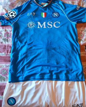 Maglia Napoli (completino) calcio con Scudetto