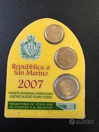10c-20c-2€ Divisionale San Marino 2007
