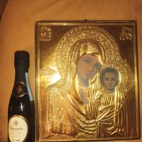 Icona russa in Argento AG vintage legno 