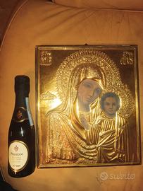 Icona russa in Argento AG vintage legno 