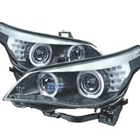 FARI XENON BMW E60 E61 07-10 ANGEL EYES NERO CHIAR