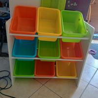 2 mobiletti ikea per giochi con vaschette