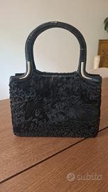 Borsa Handbag Vintage Pelliccia Astrakan