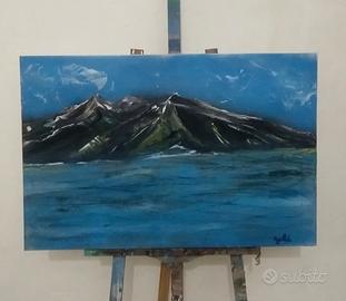 paesaggio moderno dipinto a mano