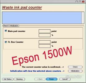 Reset Software stampante EPSON 1500W tamponi Ink