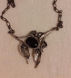 Pendente in argento brunito