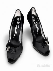 Décolleté Just Cavalli Peep-Toe Donna Nere Seta