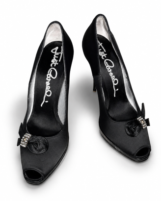 Décolleté Just Cavalli Peep-Toe Donna Nere Seta