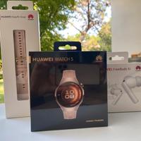 Huawei Watch5 42mm NUOVO + FreeBuds + Garanzia