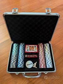 Valigetta kit poker (carte e fiches) e dadi