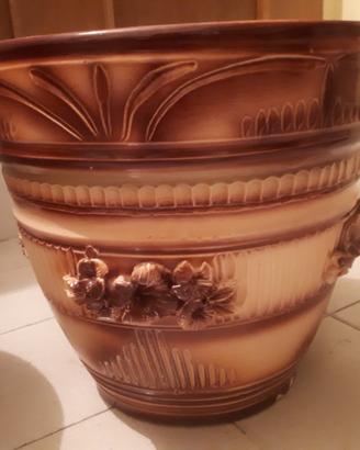 Vaso o coppia vasi in cotto smaltato