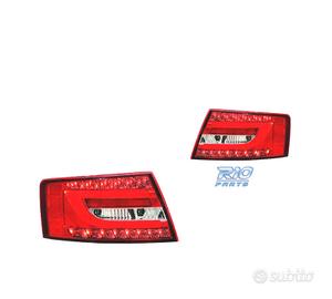 FANALI AUDI A6 04-08 ROSSO BIANCO LED