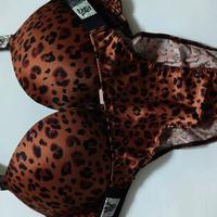 completo victoria secret lingerie sexy leopardo 