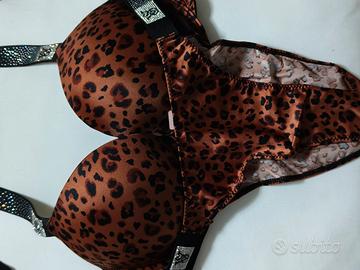 completo victoria secret lingerie sexy leopardo 