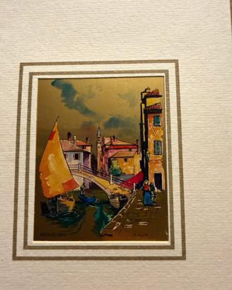 Cromolitografia su foglia d’oro